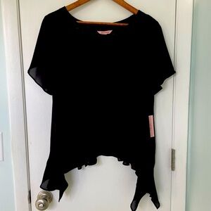 Juicy Couture Black Blouse size Large NWT